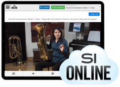 iPad with Sound Innovations online on the screen