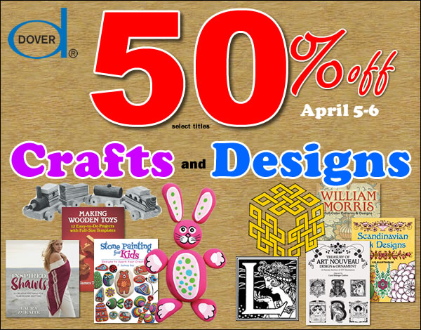 50% off crafts and design books