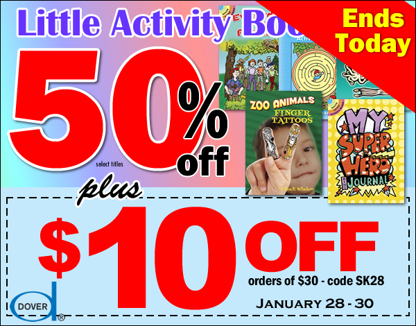 Save 50% on Activity Books for kids