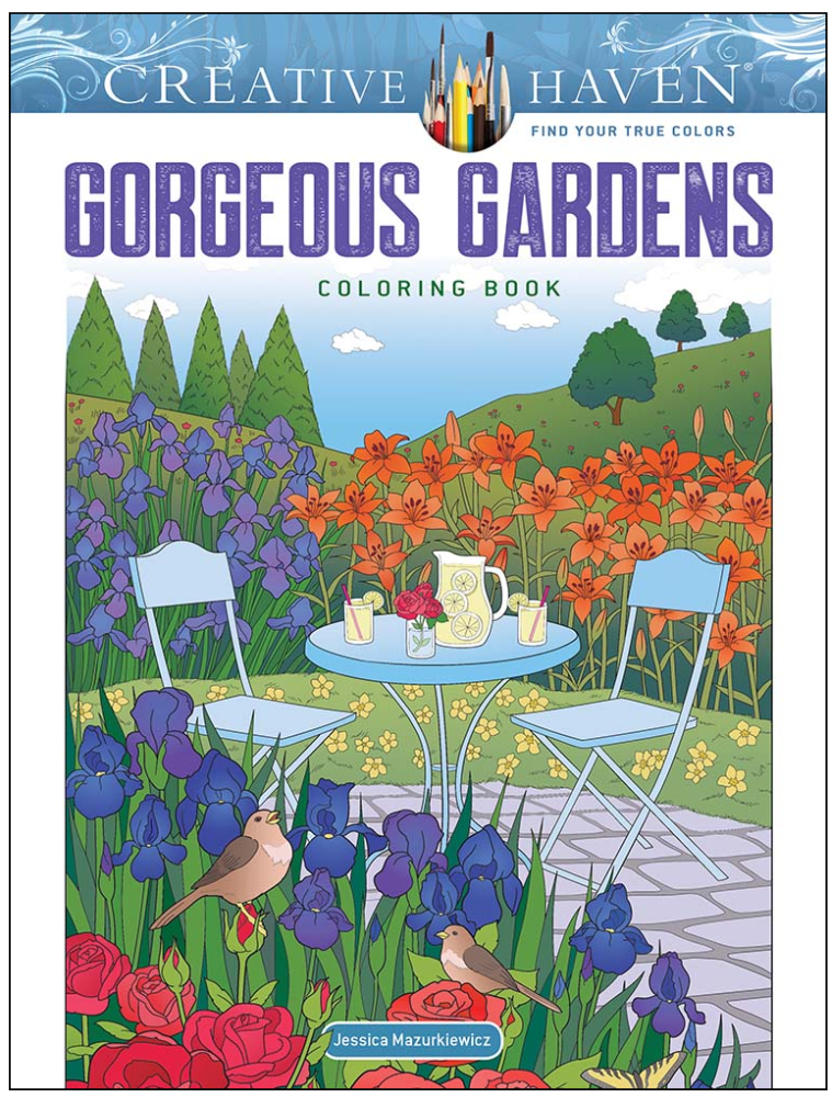 Creative Haven Gorgeous Gardens Coloring Book